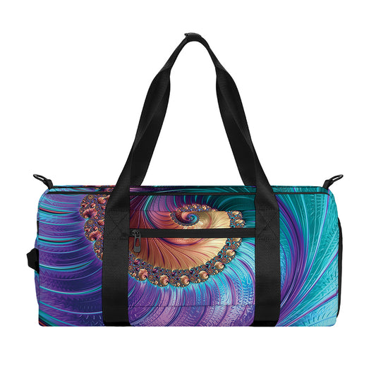 Abstract Fractal Print Gym Bag