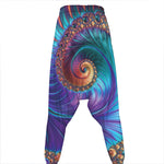 Abstract Fractal Print Hammer Pants