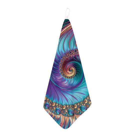 Abstract Fractal Print Hand Towel