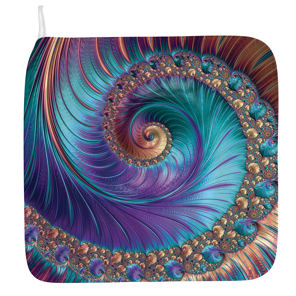 Abstract Fractal Print Hand Towel
