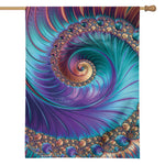 Abstract Fractal Print House Flag