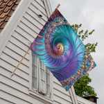 Abstract Fractal Print House Flag