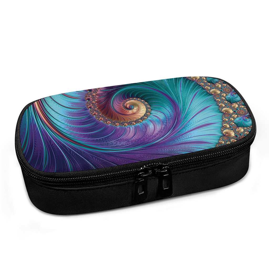 Abstract Fractal Print Insulin Cooler Travel Case