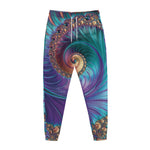 Abstract Fractal Print Jogger Pants