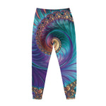Abstract Fractal Print Jogger Pants