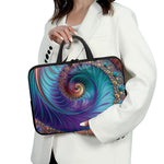 Abstract Fractal Print Laptop Sleeve With Handle