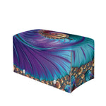 Abstract Fractal Print Leather Tissue Box Cover