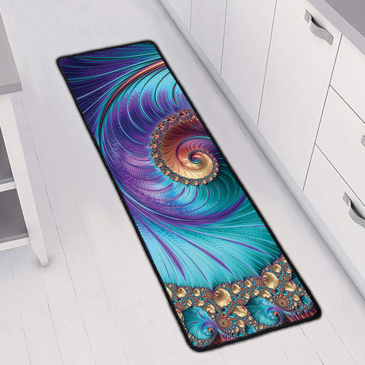 Abstract Fractal Print Long Kitchen Mat