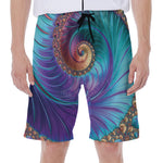 Abstract Fractal Print Men's Beach Shorts