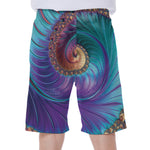 Abstract Fractal Print Men's Beach Shorts
