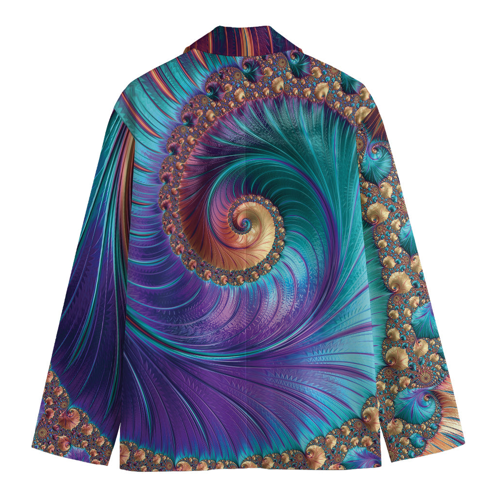 Abstract Fractal Print Men's Blazer