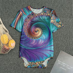 Abstract Fractal Print Men's Bodysuit