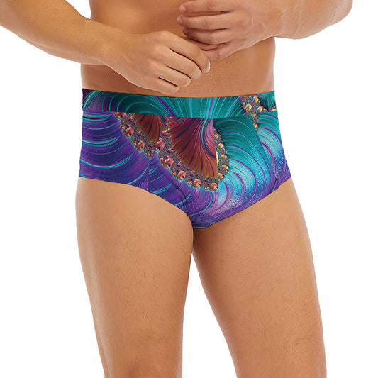 Abstract Fractal Print Men's Briefs