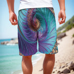 Abstract Fractal Print Men's Cargo Shorts