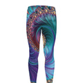 Abstract Fractal Print Men's Leggings