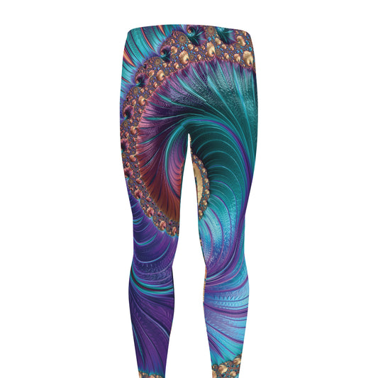 Abstract Fractal Print Men's leggings