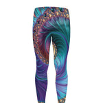 Abstract Fractal Print Men's leggings