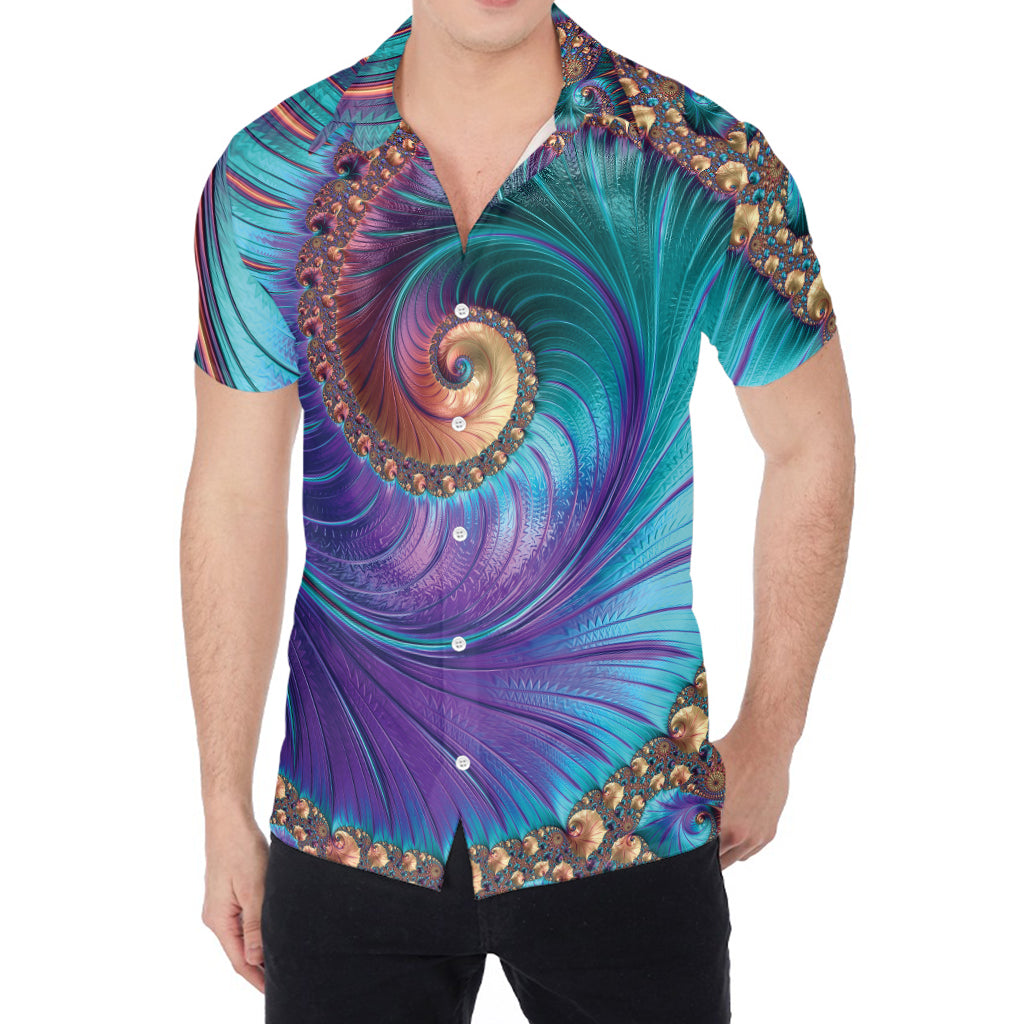 Abstract Fractal Print Men's Shirt
