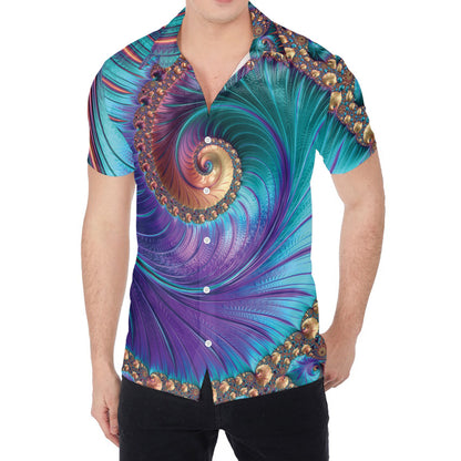 Abstract Fractal Print Men's Shirt