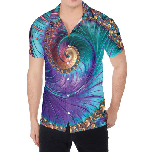 Abstract Fractal Print Men's Shirt