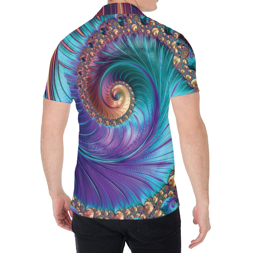 Abstract Fractal Print Men's Shirt