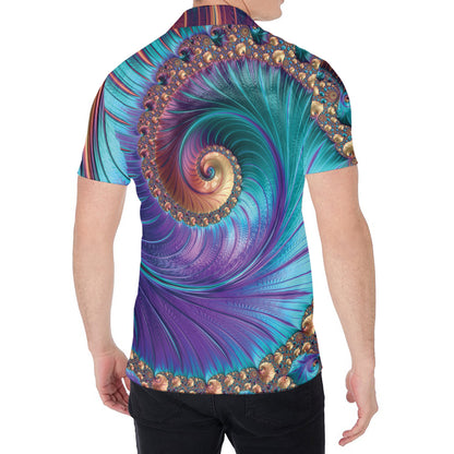 Abstract Fractal Print Men's Shirt