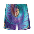Abstract Fractal Print Men's Athletic Shorts
