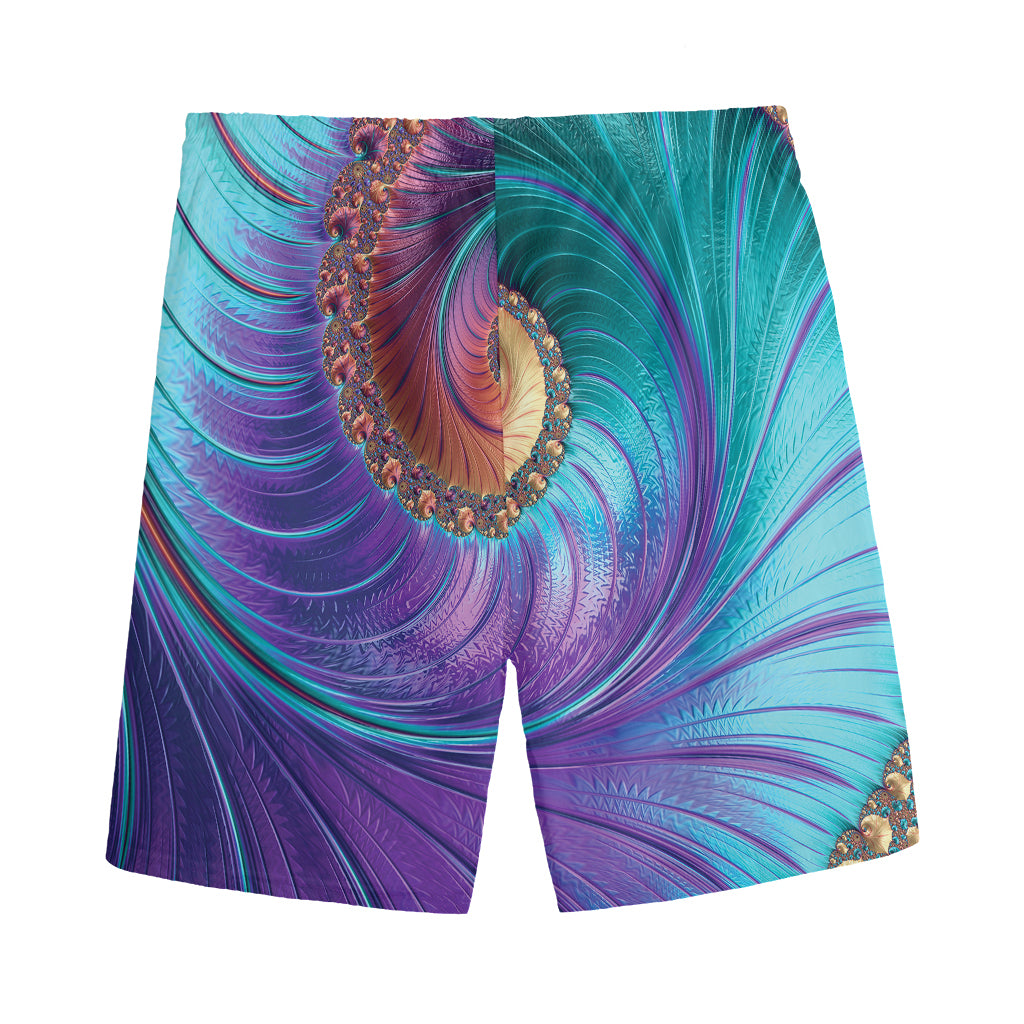 Abstract Fractal Print Men's Sports Shorts