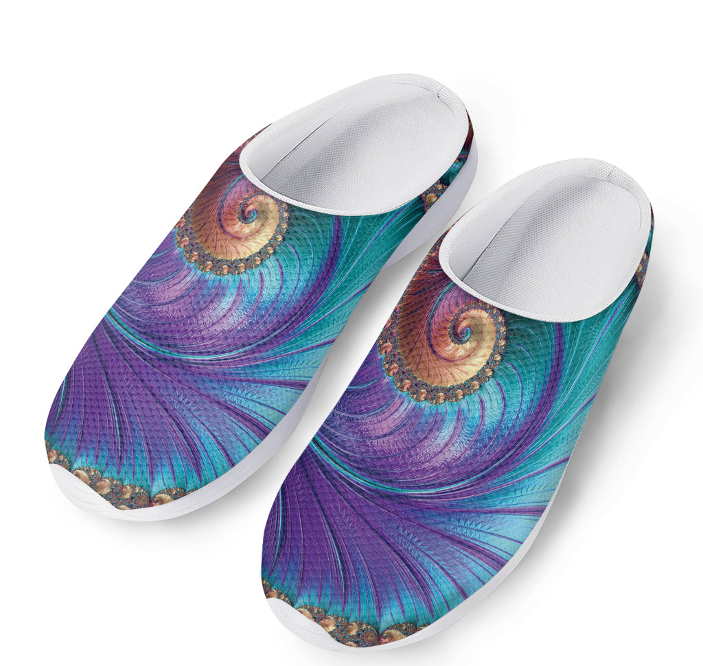 Abstract Fractal Print Mesh Casual Shoes