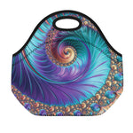 Abstract Fractal Print Neoprene Lunch Bag