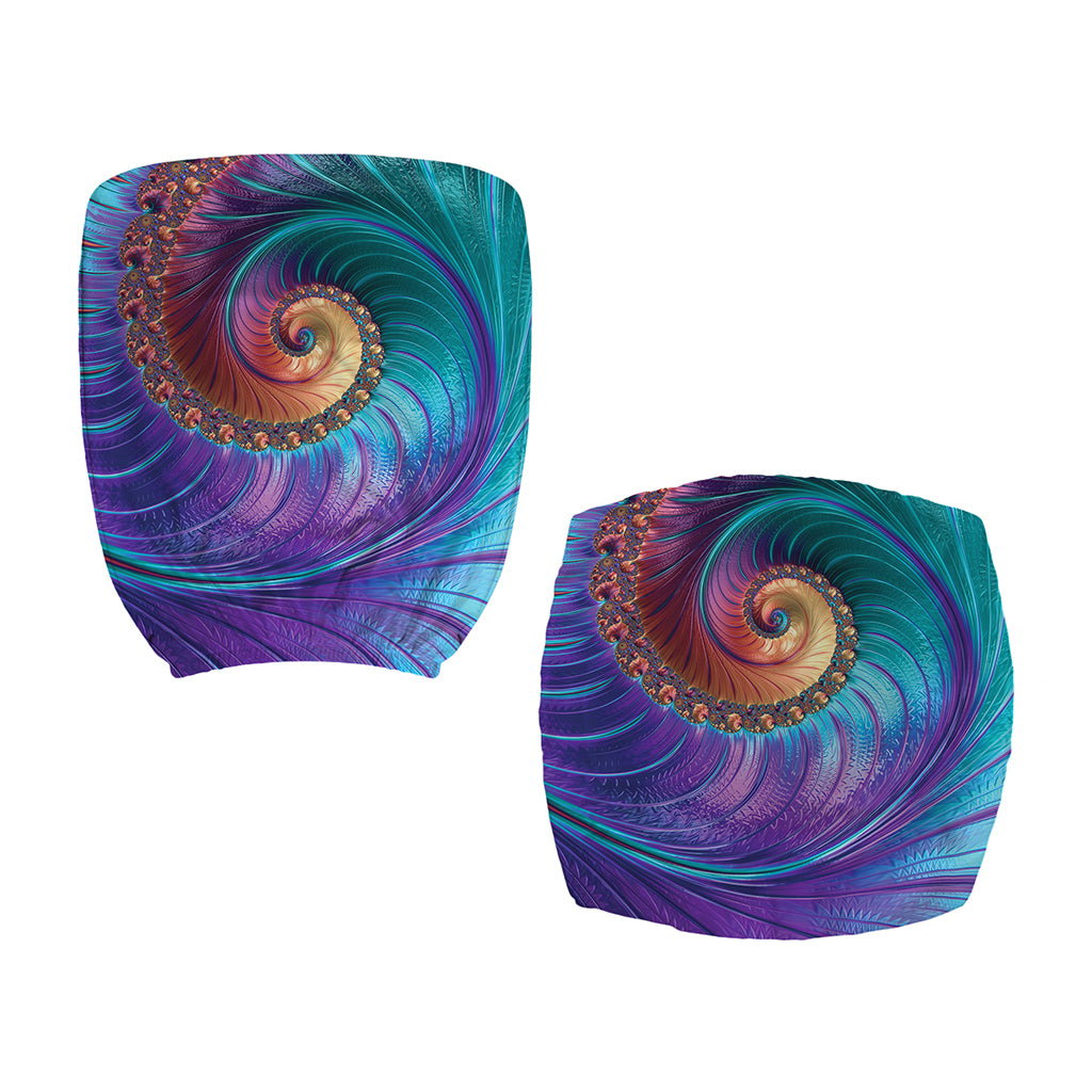 Abstract Fractal Print Office Chair Cover