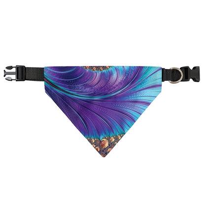 Abstract Fractal Print Over The Collar Dog Bandana