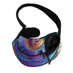 Abstract Fractal Print Pet Sling Carrier