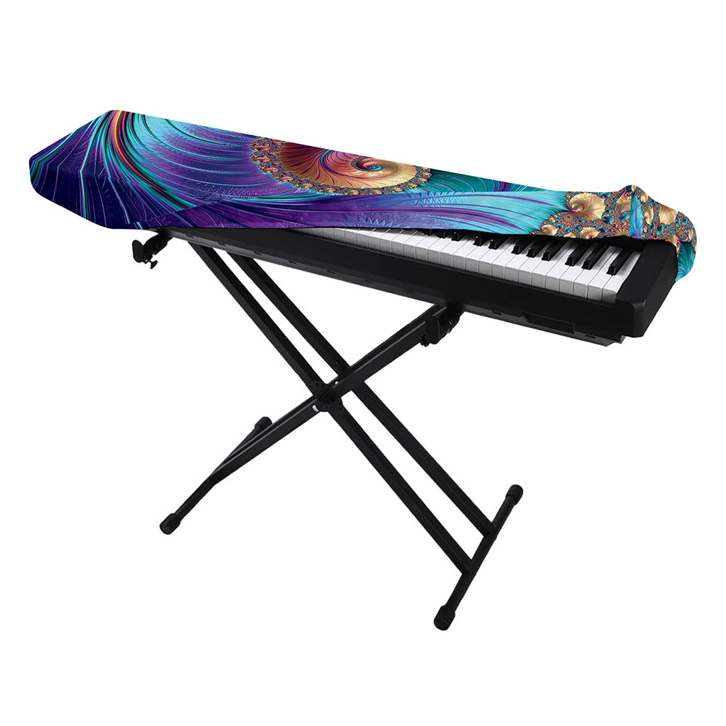 Abstract Fractal Print Piano Keyboard Cover