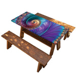 Abstract Fractal Print Picnic Table Cover