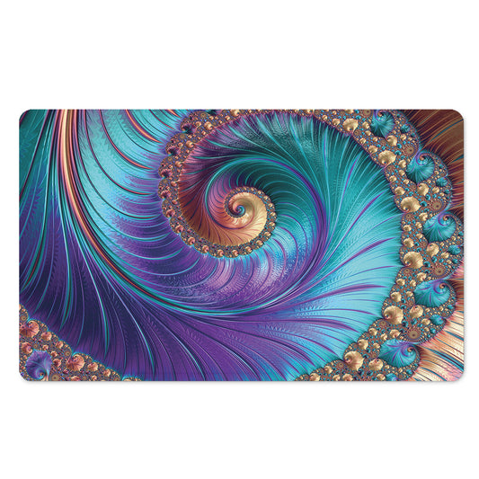 Abstract Fractal Print Polyester Doormat