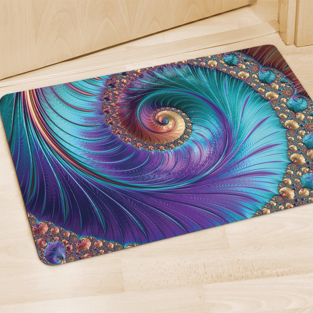 Abstract Fractal Print Polyester Doormat