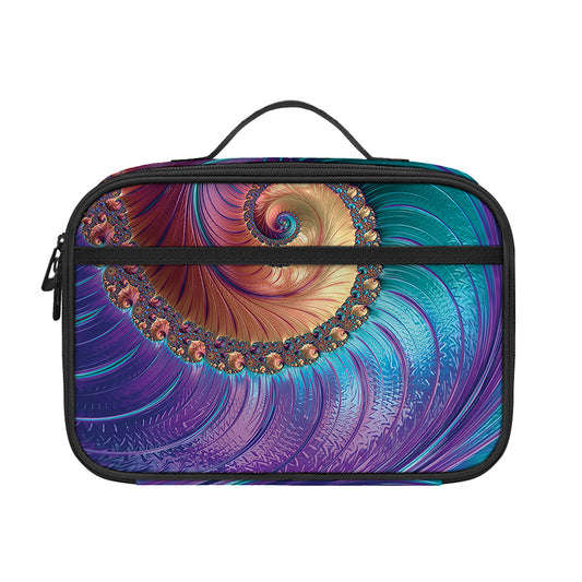 Abstract Fractal Print Portable Lunch Bag