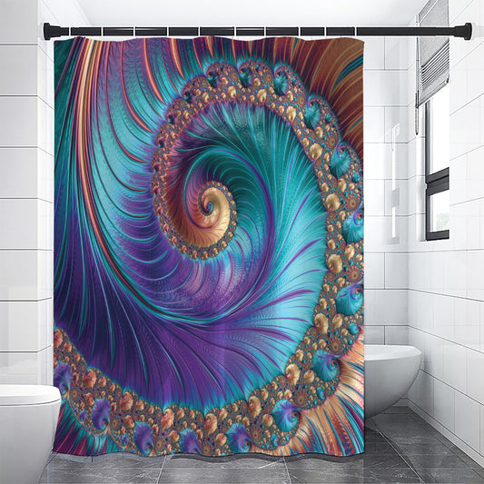 Abstract Fractal Print Premium Shower Curtain