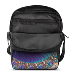 Abstract Fractal Print Rectangular Crossbody Bag