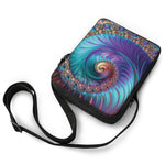 Abstract Fractal Print Rectangular Crossbody Bag