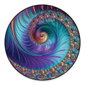 Abstract Fractal Print Round Floor Mat