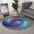 Abstract Fractal Print Round Rug