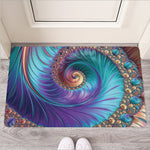 Abstract Fractal Print Rubber Doormat