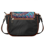 Abstract Fractal Print Saddle Bag