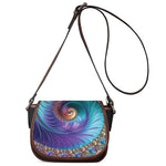 Abstract Fractal Print Saddle Bag