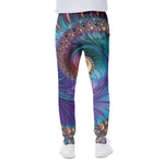 Abstract Fractal Print Scuba Joggers