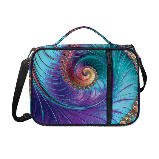 Abstract Fractal Print Shoulder Strap Bible Bag