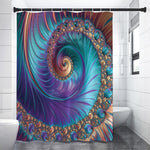 Abstract Fractal Print Shower Curtain
