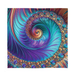 Abstract Fractal Print Silk Bandana